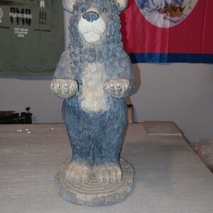 Charming Woodland Bear Sculpture - Black and Tan